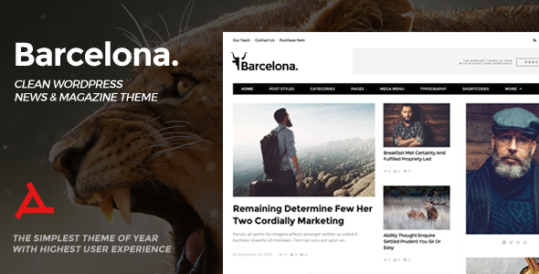 Barcelona v1.2.0 - Clean News & Magazine WordPress Theme