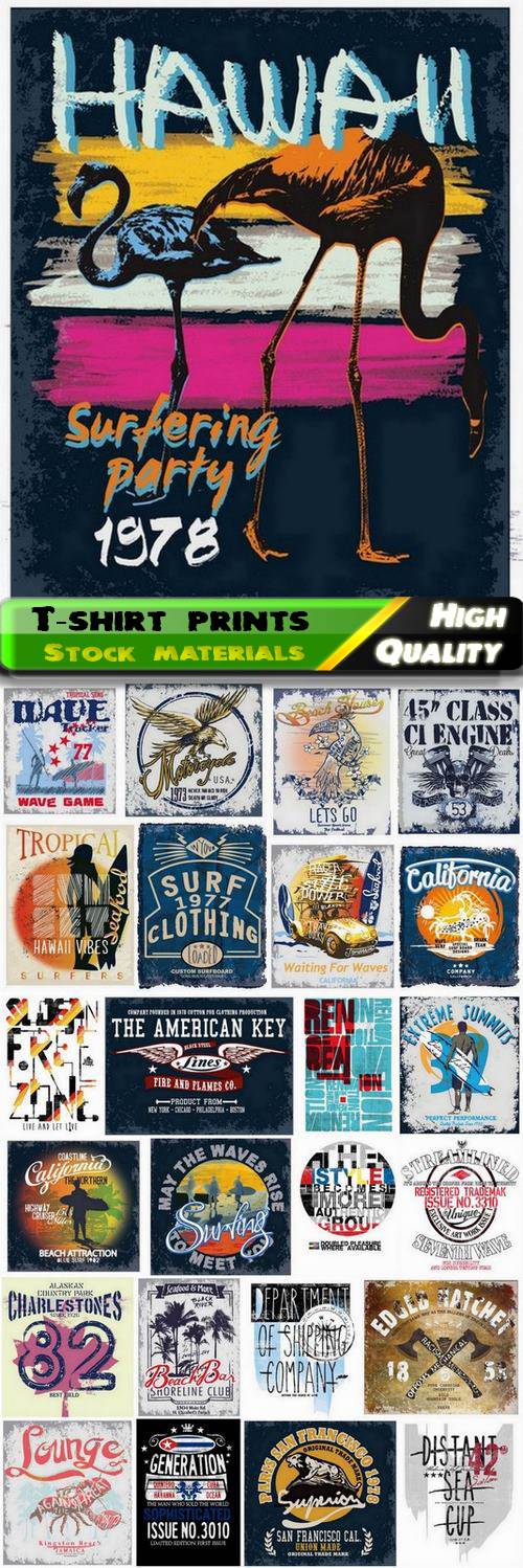 T-shirt prints design in vector from stock #81 - 25 Eps