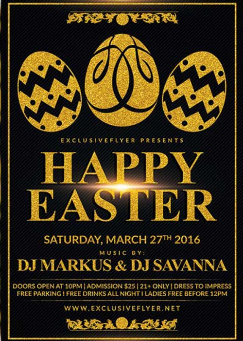 Happy Easter Premium Flyer Template + Facebook Cover