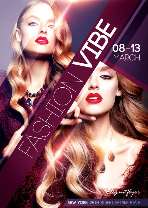 Fashion Vibe Flyer PSD Template + Facebook Cover