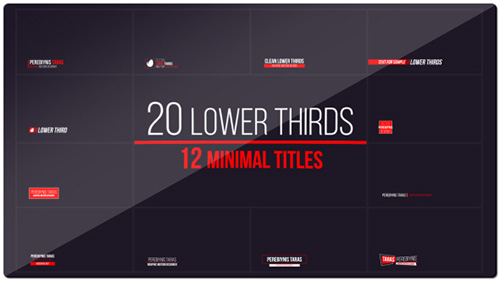 20 Lower Thirds and 12 Titles - Project for After Effects (Videohive)
