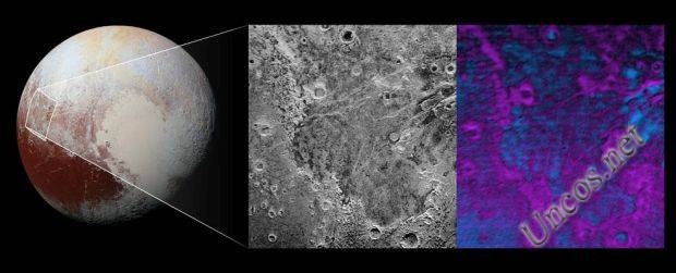 NASA picture shows the surface of Pluto, where a methane ice sublimation