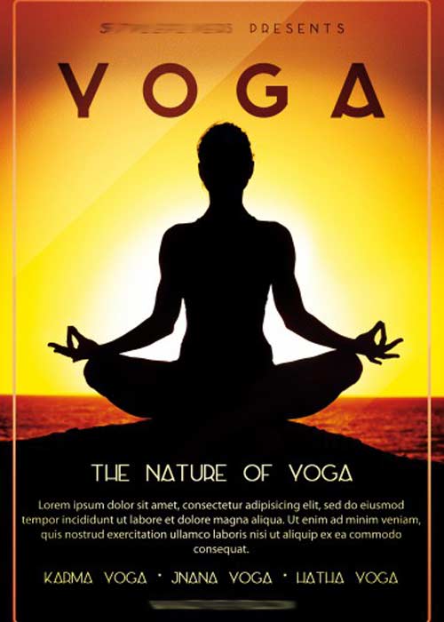 Yoga V2 PSD Premium Flyer Template + Facebook cover