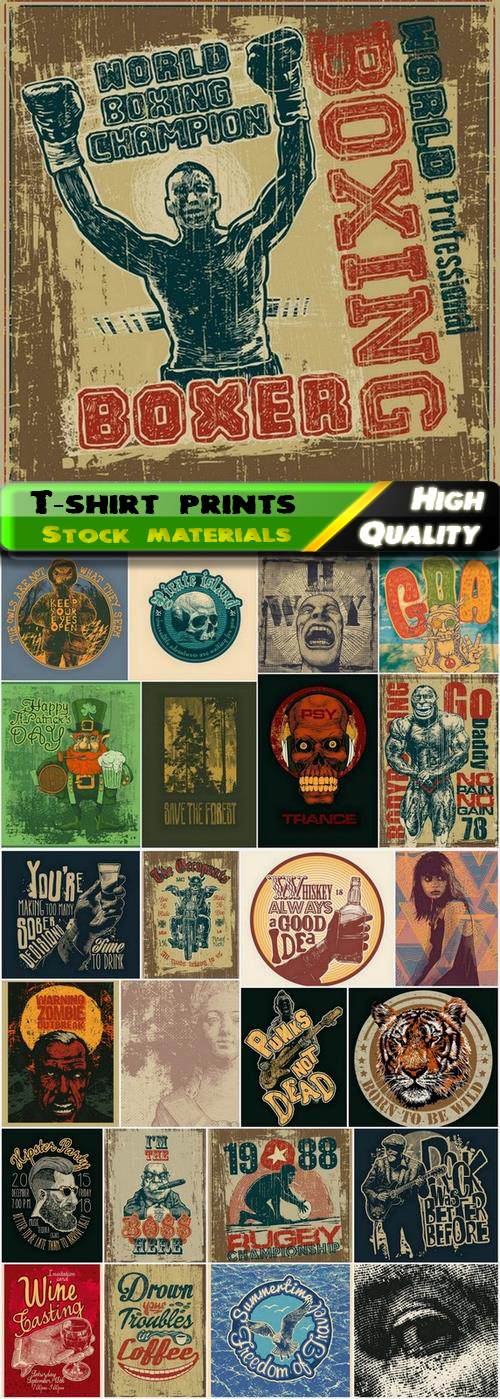 T-shirt prints design in vector from stock #82 - 25 Eps