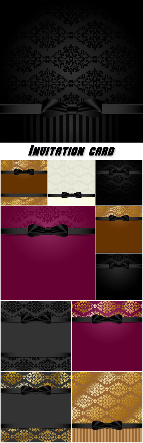 Invitation card, VIP vector backgrounds with patterns