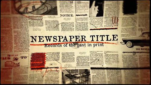Newspaper Title - After Effect Template 