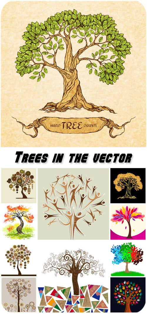 Trees in the vector, creative