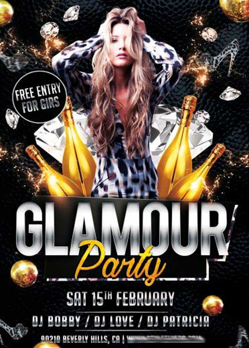 Glamour V3 Flyer PSD Template + Facebook Cover