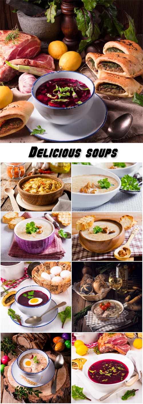 Delicious soups, vegetarian food