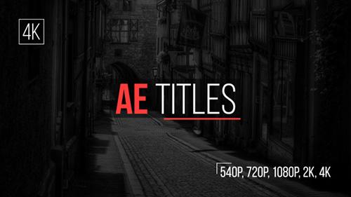 AE Titles - Project for After Effects (Videohive)