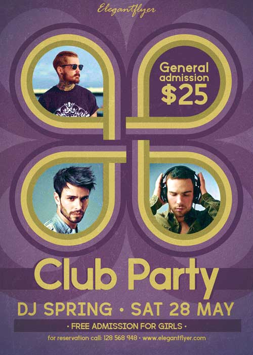 Club Party V02 Flyer PSD Template + Facebook Cover
