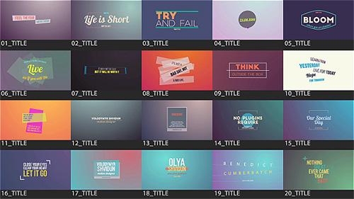 Motion Titles Pack - Project for After Effects (Videohive)