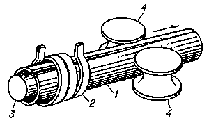 Схема высокочастотной сварки труб индукционным способом: 1 — труба; 2
