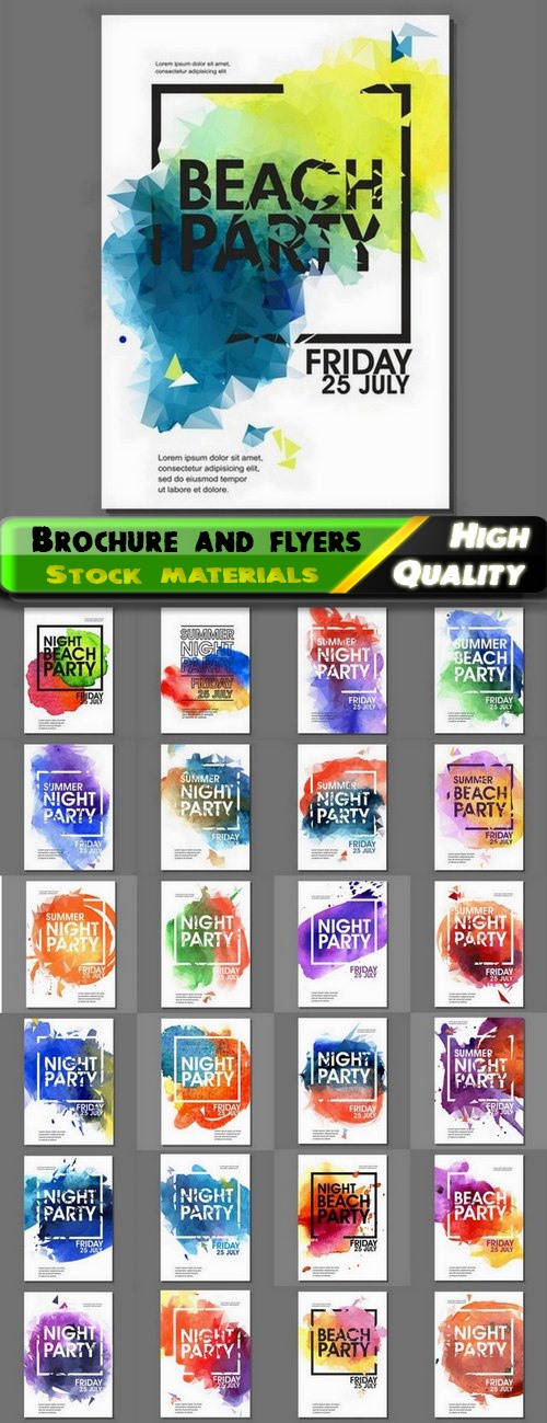 Brochure and flyers template design in vector from stock #81 - 25 Eps