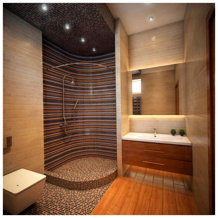 Дизайн ванной комнаты с душевой и туалетом фото