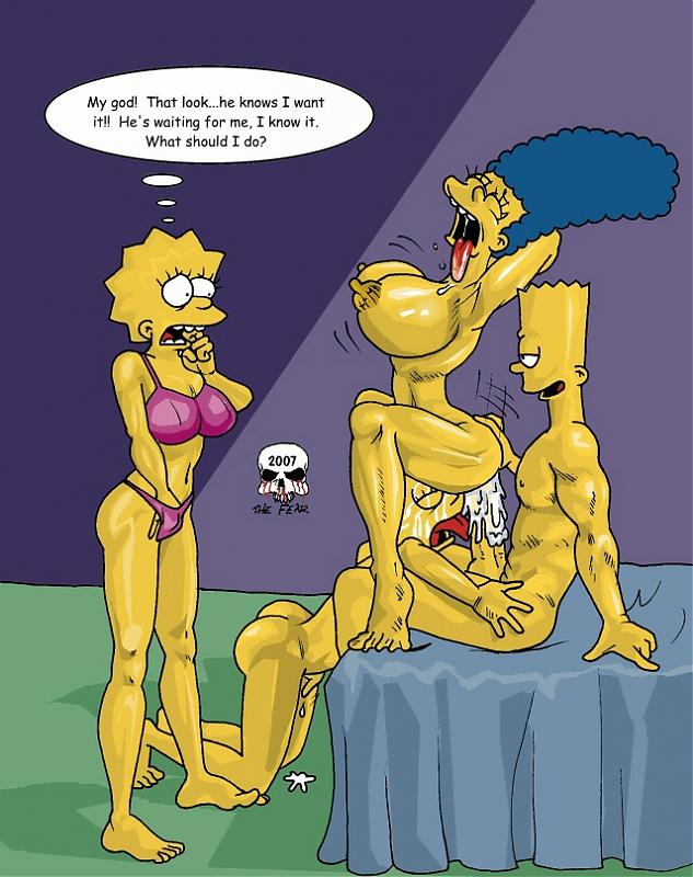 Cartoon porno van The Simpsons Reacties op grote lullen